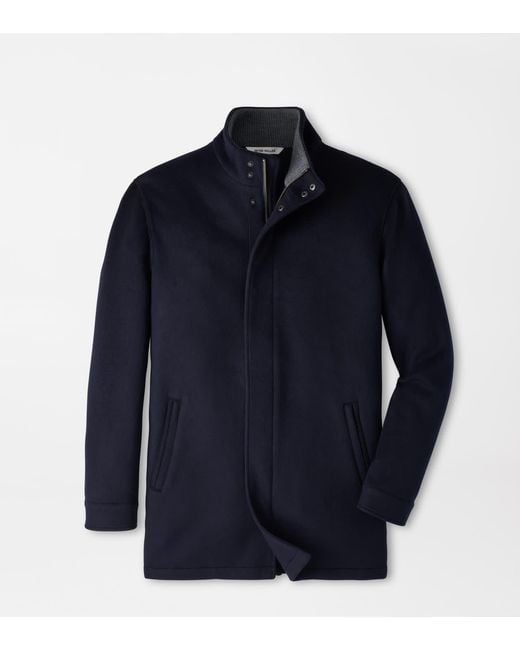 Peter Millar Blue Crown Flex Merino City Coat for men