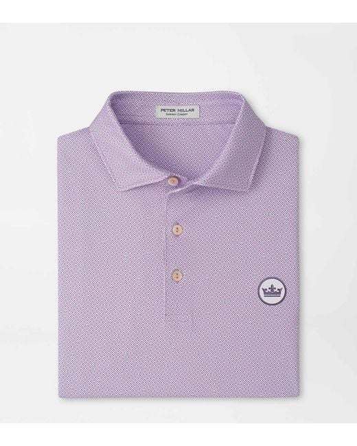 Peter Millar Purple Crown Seal Ashgrove Performance Jersey Polo for men