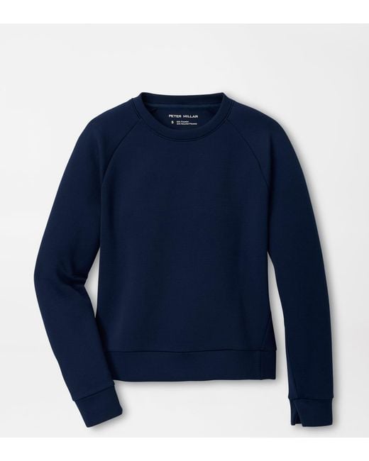 Peter Millar Blue Lumi-Knit Performance Crewneck