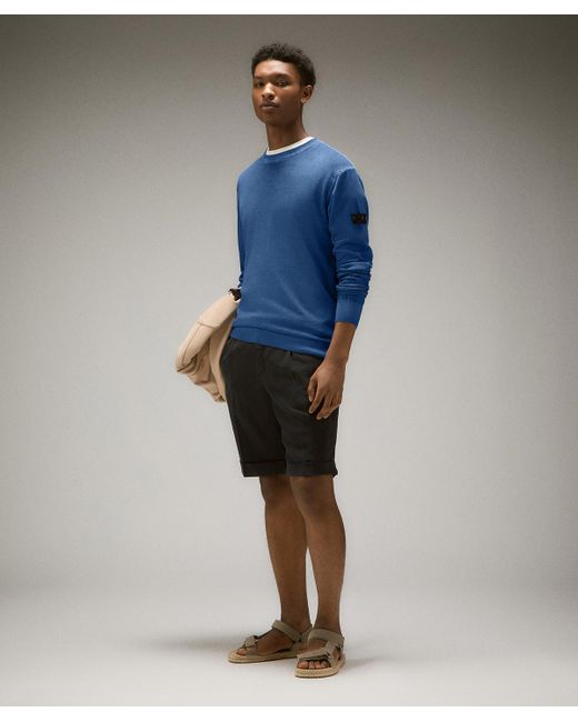 Peuterey Stückgefärbter Pullover aus Baumwolltrikot in Blue für Herren