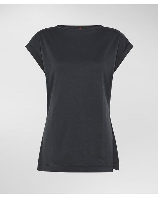 Peuterey Black T-Shirt mit Seitenschlitz