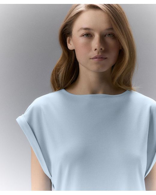 Peuterey Blue T-Shirt mit Seitenschlitz