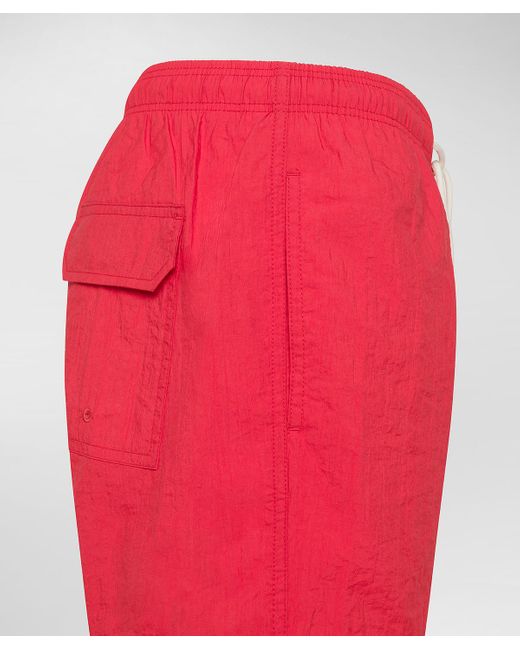Peuterey Badehose mit Crinkle-Effekt in Red für Herren
