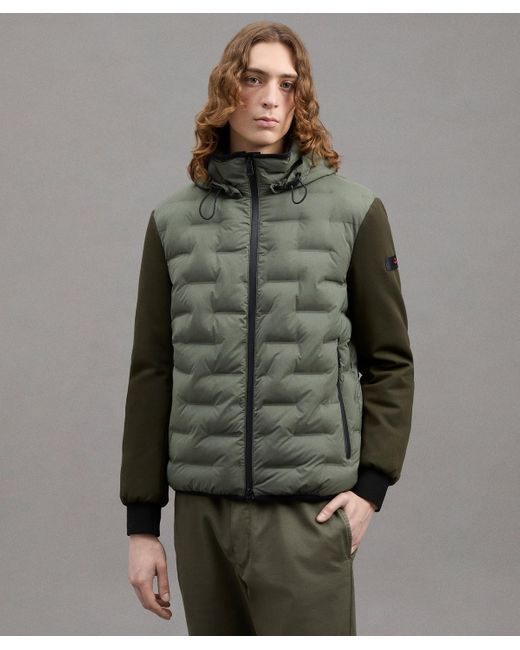 Peuterey BI-MATERIAL-JACKE MIT JACQUARD-STEPPUNG in Gray für Herren