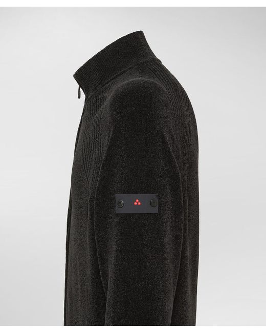 Peuterey Pullover aus rasierter Chenille mit Reißverschluss in Black für Herren