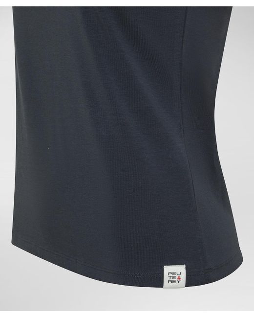 Peuterey Black Stretch-T-Shirt mit schmaler Passform