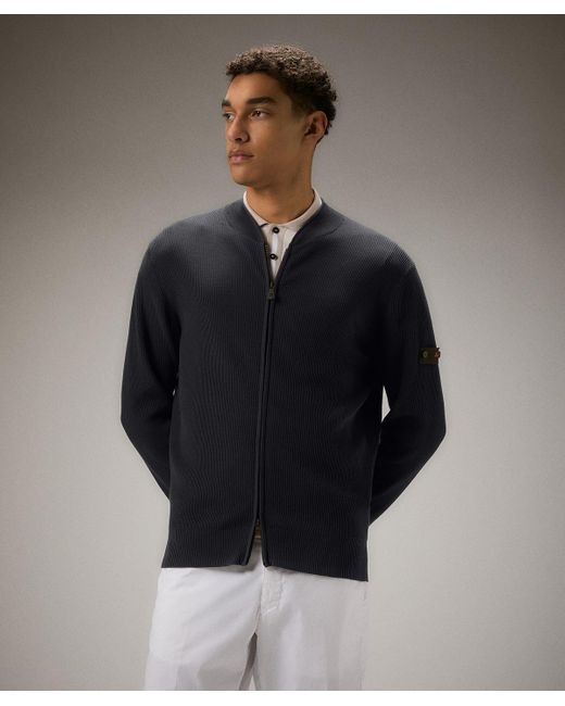 Peuterey Pullover mit durchgehendem Reißverschluss mit Patentmuster in Blue für Herren