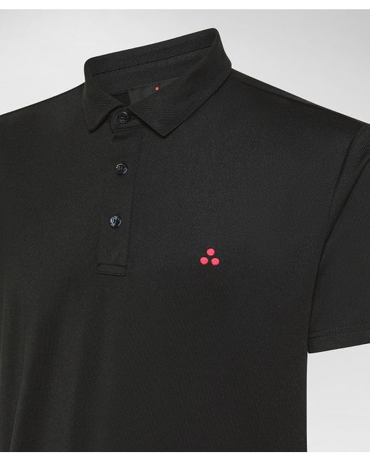 Peuterey Poloshirt aus Baumwoll-Stretch-Piqué in Black für Herren
