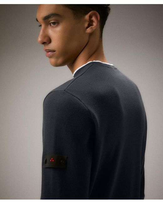 Peuterey Pullover aus Baumwoll-Nylon-Mischgewebe mit Plüsch-Effekt in Blue für Herren