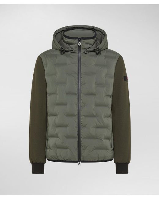 Peuterey BI-MATERIAL-JACKE MIT JACQUARD-STEPPUNG in Gray für Herren