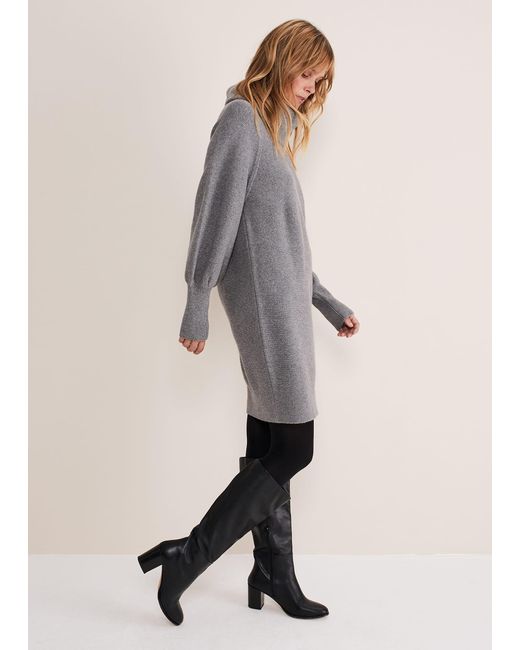 Phase Eight Gray 's Dahlie Knitted Chunky Jumper Dress