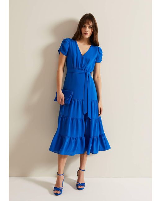 Phase Eight 's Lola Blue Plain Dress