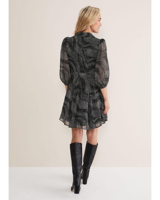 Phase Eight Multicolor Miriam Chiffon Shirt Mini Dress