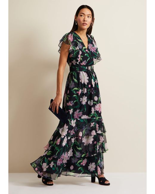 Phase Eight Natural 's Leonie Floral Maxi Dress