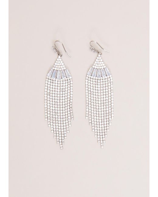 Phase Eight Natural Sparkle Grduated Drop Earrings