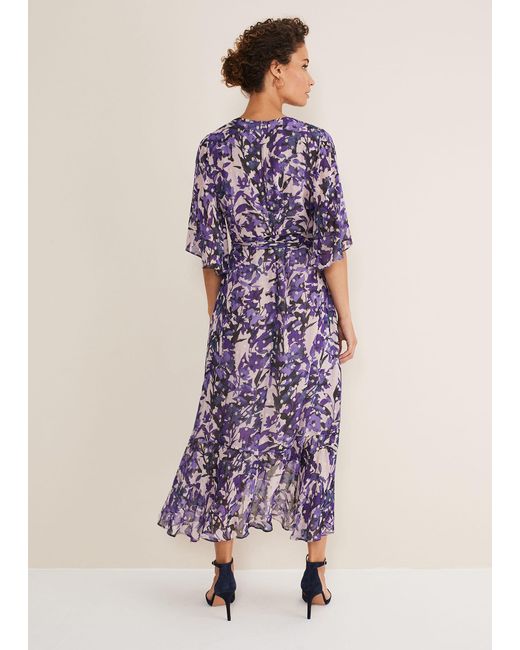 Phase Eight Multicolor Juliette Floral Fil Coupe Wrap Dress