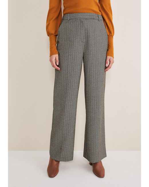 Phase Eight Multicolor Nouria Herringbone Tapered Trouser