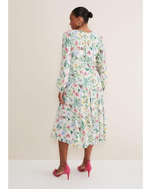 Phase Eight Natural Maya Floral Midaxi Dress