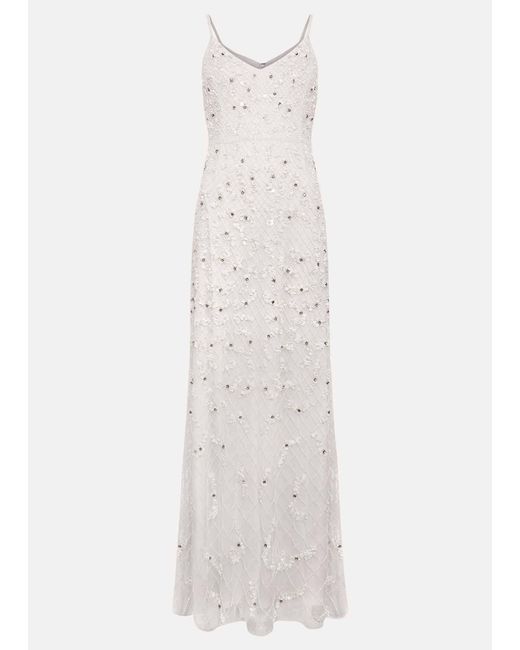 Phase Eight White Alexia Embelished Maxi Dress