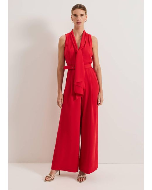 Phase Eight Red Elika Jumpsuit