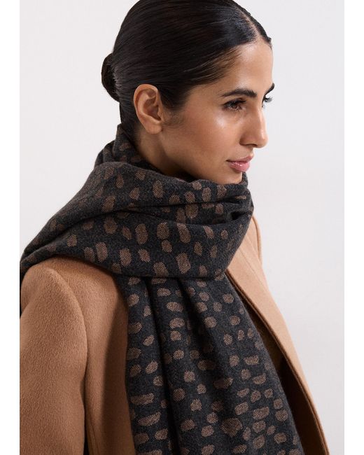 Phase Eight Black Irregular Spot Scarf