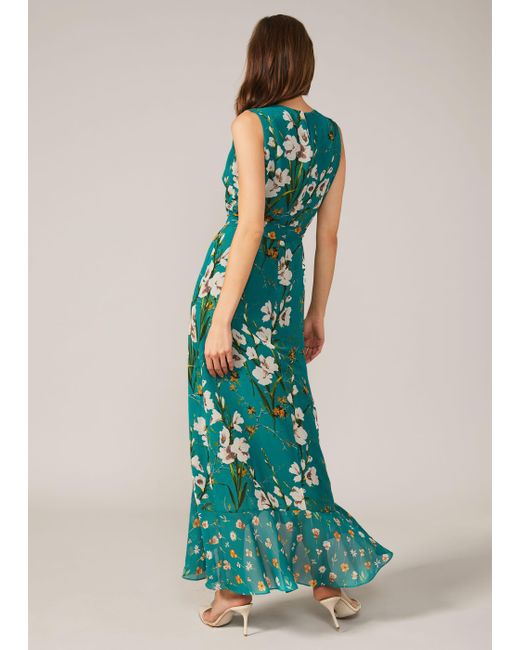Phase Eight Multicolor Sofia Floral Frill Maxi Dress