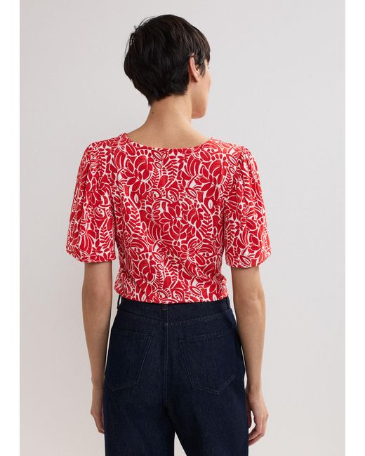 Phase Eight Red Nayana Print Top