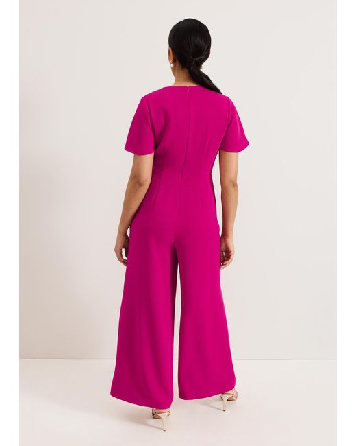 Phase Eight Pink Petite Julissa Wide Leg Jumpsuit
