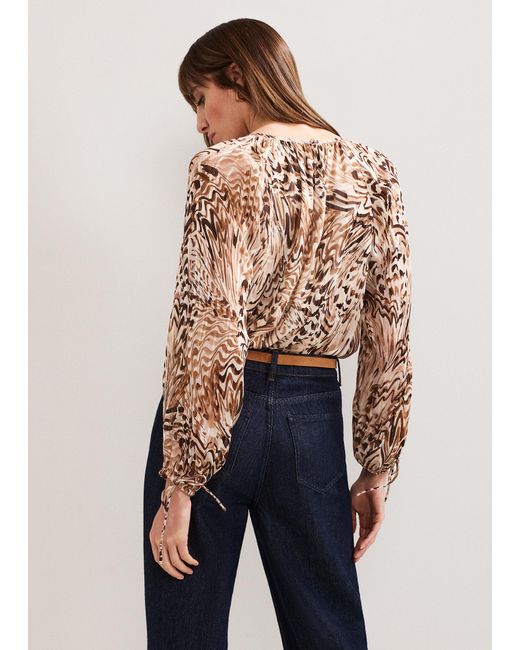 Phase Eight Brown Rafaella Blouse