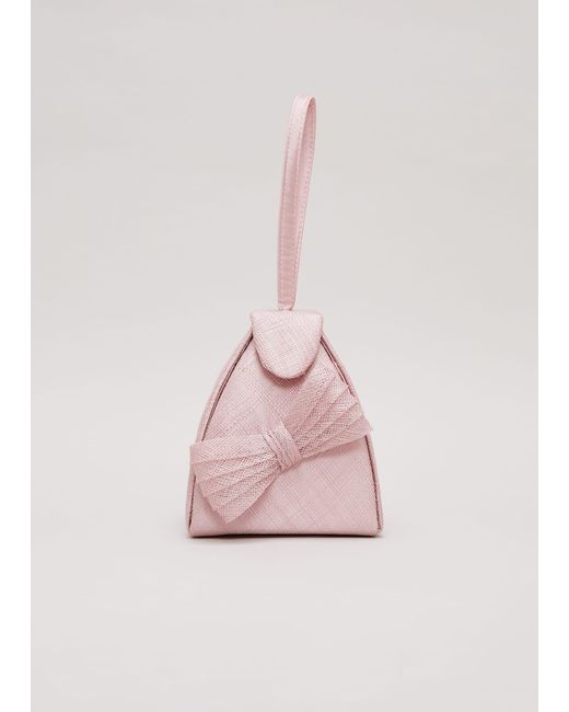 Phase Eight Pink 's Bow Front Top Handle Bag