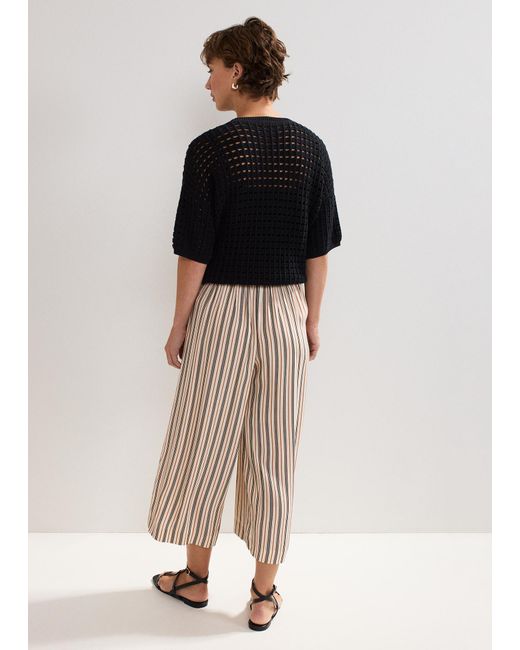 Phase Eight Black Malaya Stripe Culotte