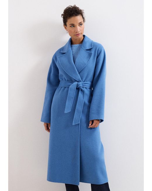 Phase Eight Blue Darcy Wool Coat
