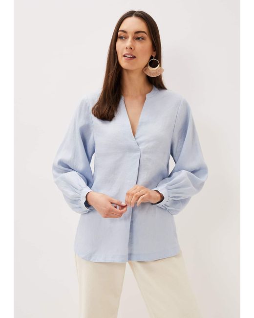 Phase Eight Blue Emma Blouse