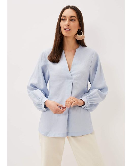 Phase Eight Blue Emma Blouse