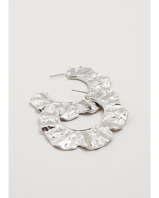 Phase Eight Natural Large Wavy Hoop Earrings