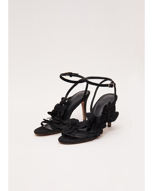Phase Eight White Statement Floral Heeled Sandal