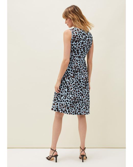 Phase Eight White Arizona Leopard Dress