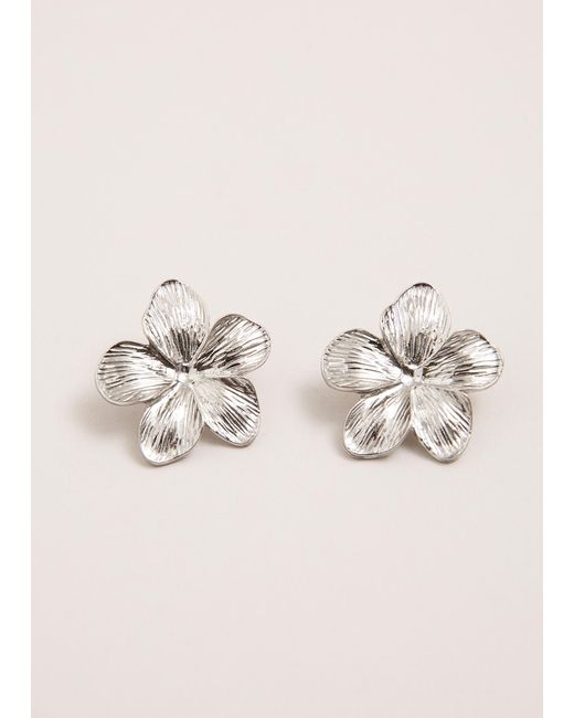 Phase Eight Natural Large Flower Stud Earrings