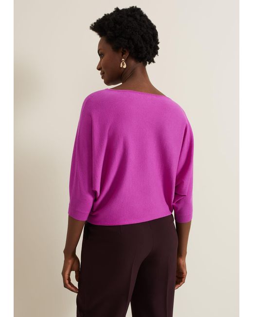 Phase Eight Purple Cristine Knit Jumper
