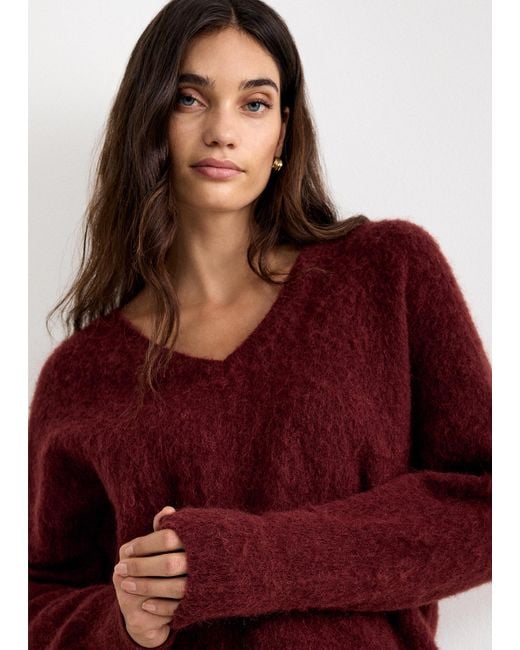 Phase Eight Red Pamela Mohair Jumper
