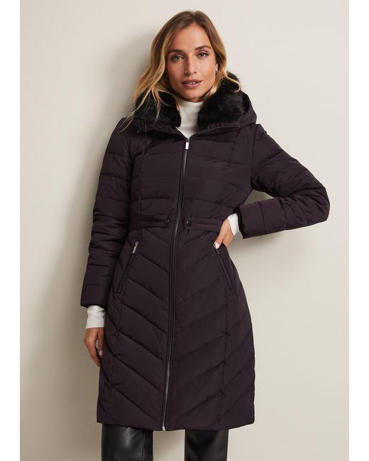 Phase Eight Black Bobbie Puffer Coat
