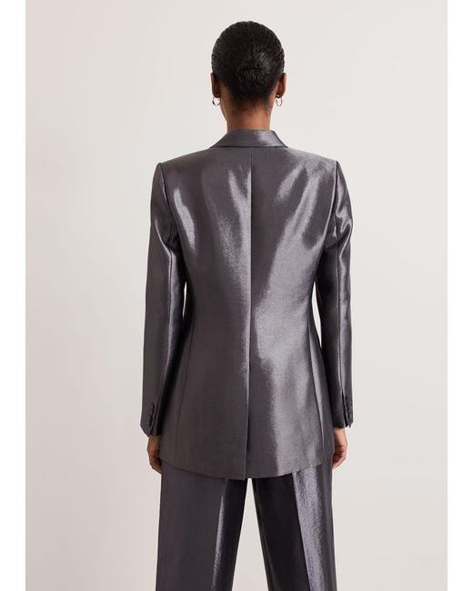 Phase Eight Gray Sade Suit Jacket