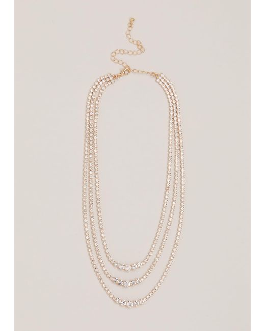 Phase Eight Natural Sparkle Triple Layer Necklace