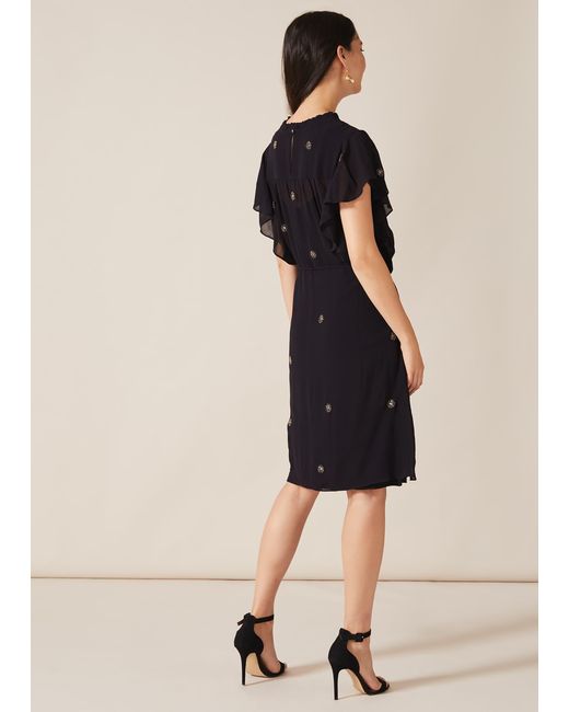 Phase Eight Black Marcie Embellished Dress