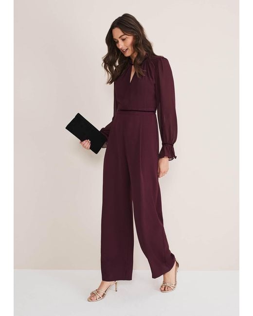 Phase Eight Purple Una Jumpsuit