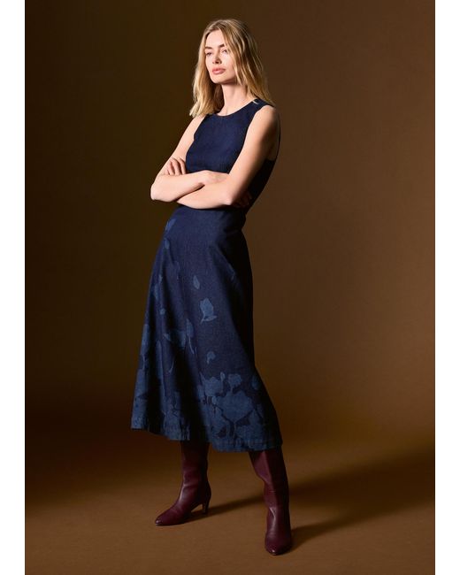 Phase Eight Blue Juliette Floral Midi Dress