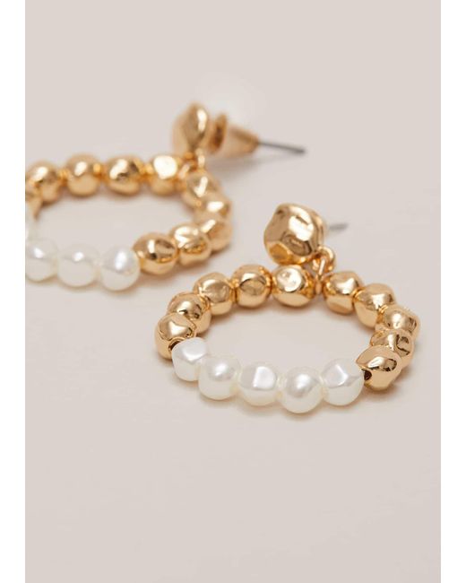 Phase Eight Natural 's Pearl Hoops