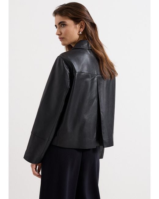 Phase Eight Black Pippa Real Leather Jacket