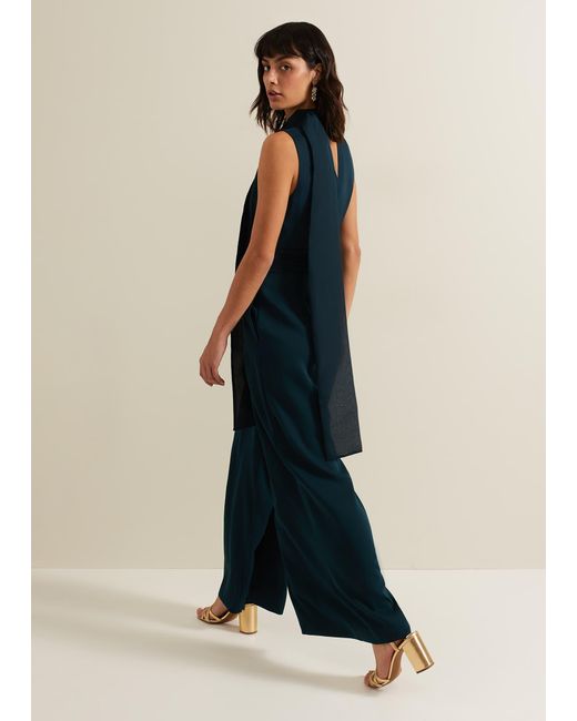 Phase Eight Blue 's Arabella Pleat Wide Leg Trouser