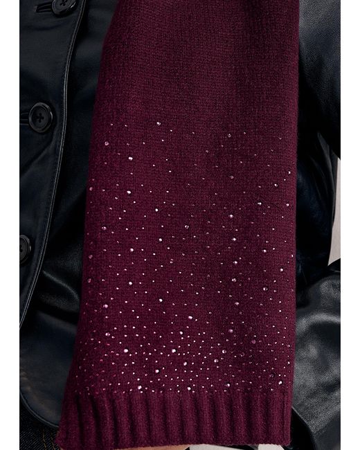 Phase Eight Red Sparkle Trim Scarf